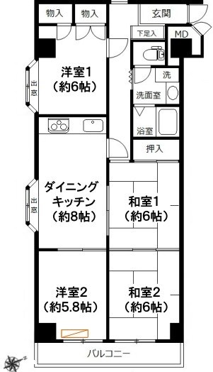 モナーク中野 間取り