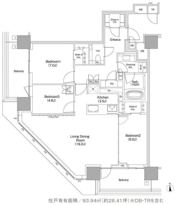 JIYUGAOKA MUSE SQUARE THE RESIDENCE 間取り