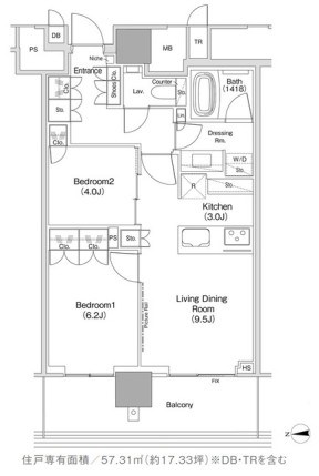 JIYUGAOKA MUSE SQUARE THE RESIDENCE 間取り