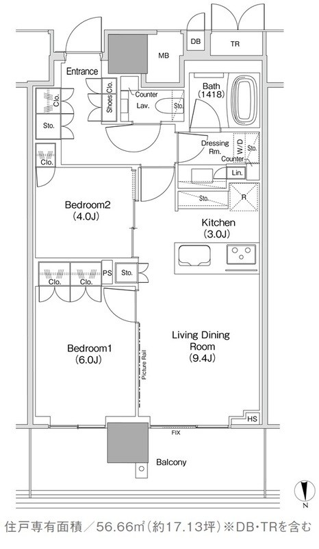 JIYUGAOKA MUSE SQUARE THE RESIDENCE 間取り