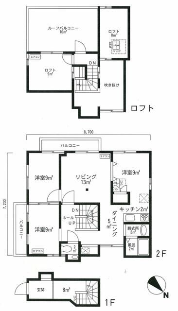下馬5丁目準貸家 間取り