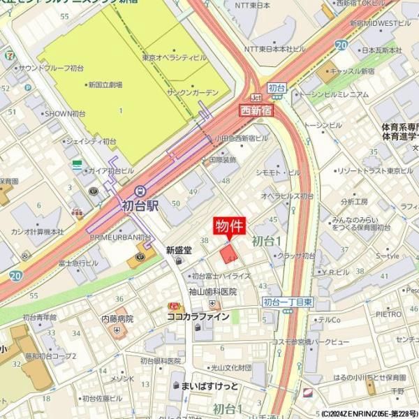 コンポジット渋谷初台  地図（共通）