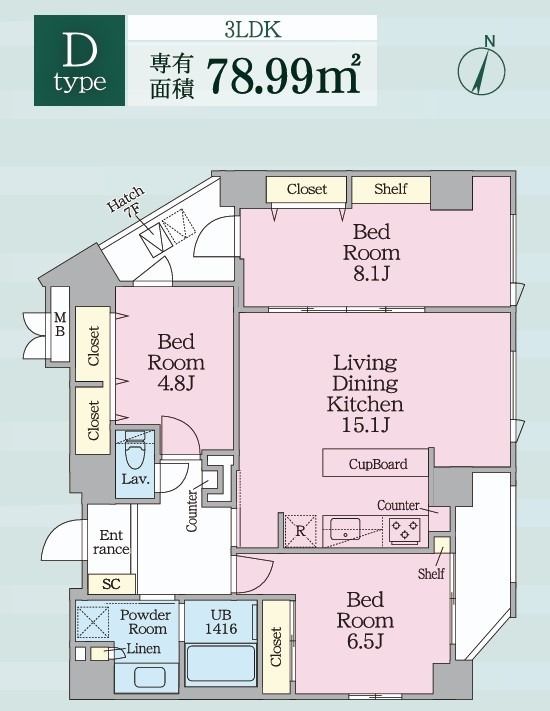 ウテナ西麻布 間取り