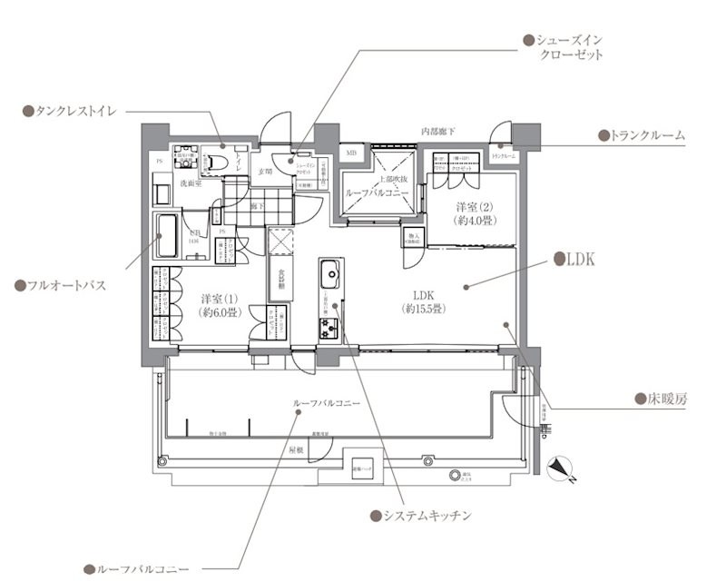 イニシアイオ武蔵小山 間取り