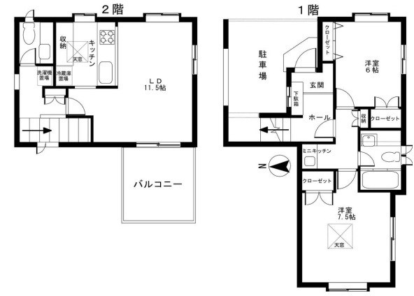 駒沢戸建て 間取り