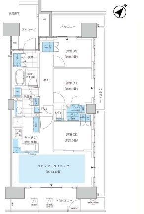 HARUMI FLAG PARK VILLAGE B棟 間取り