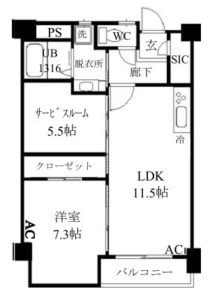 ヴェルセ用賀 間取り