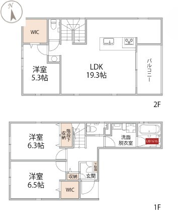 LA VIE LENTE戸建 北棟 間取り