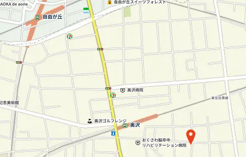 グランパセオ自由が丘奥沢Ⅱ 地図（共通）