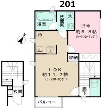 Residenza Gemelli Nord 間取り