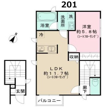 Residenza Gemelli Sud 間取り