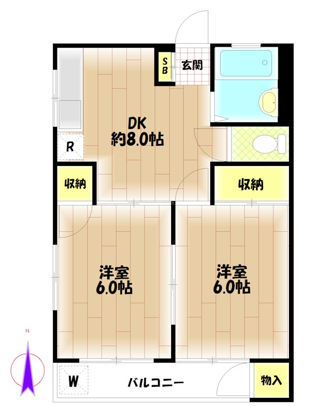 マンション武蔵ヶ丘  間取り図