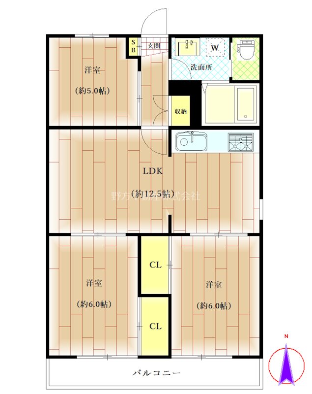 スカイハイツ鷺宮  間取り図
