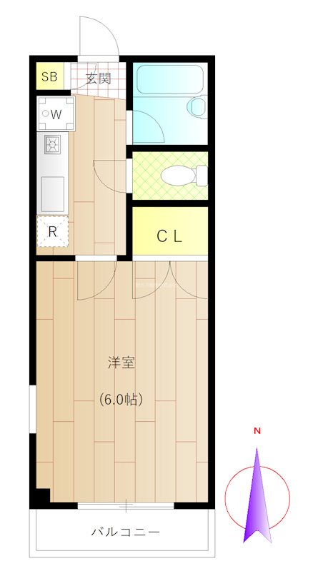 プランドール若宮 間取り図