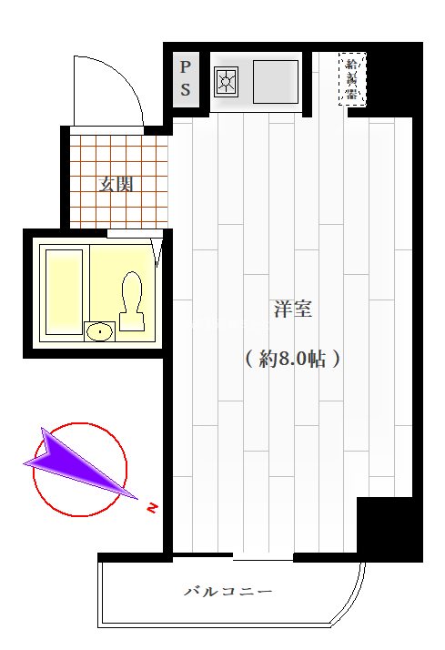 ﾗｲｵﾝｽﾞﾏﾝｼｮﾝ新宿御苑 間取り図