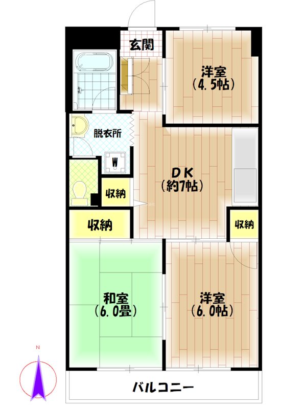 上鷺ロイヤルハイツ 間取り図