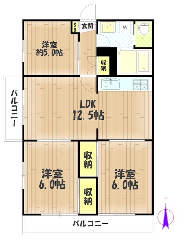 スカイハイツ鷺宮  間取り図