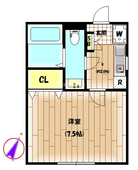 ARBRE(アーブル)南台  間取り図