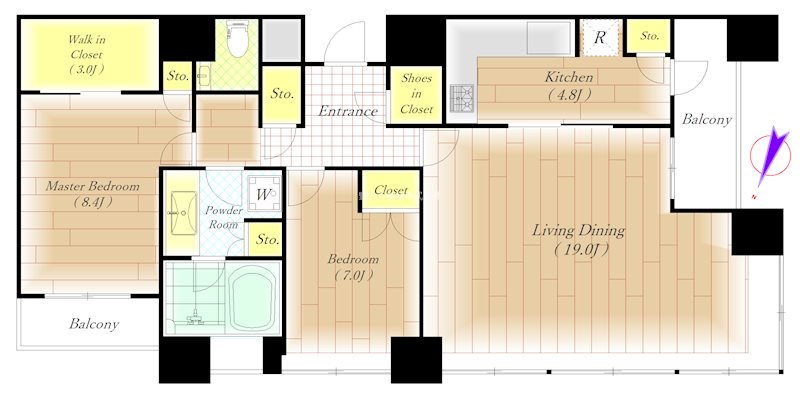 THE ROPPONGI TOKYO CLUB RESIDENCE 間取り図