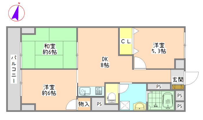 リーフハイツ 間取り