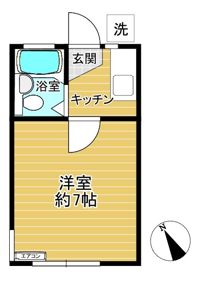 ホワイトコーポ津田沼 202号室 間取り