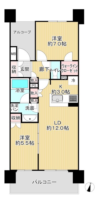 ザ・レジデンス津田沼奏の杜　17階 間取り