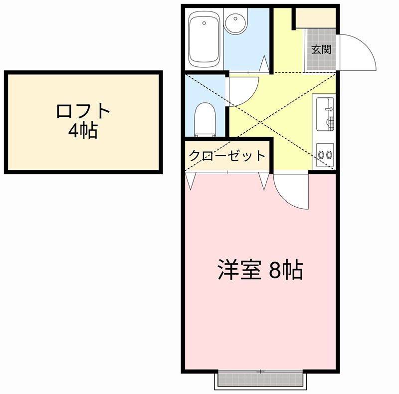 スチューデントフラット新鶴 間取り