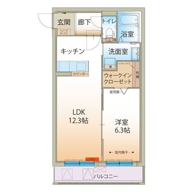 WISTERIA尾山町 間取り