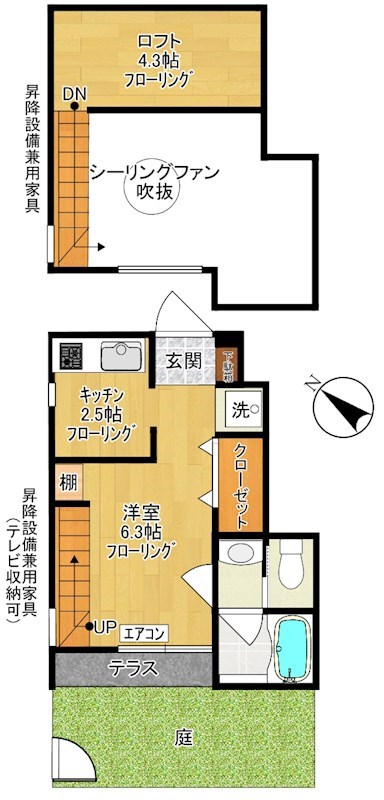 コージーコートリベルタ 101号室 間取り