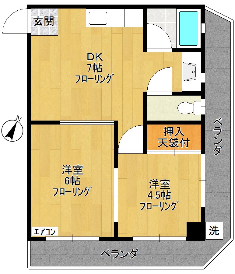 佐藤マンション 201号室 間取り