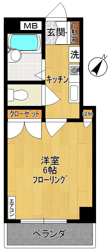 エスカレントⅢ  102号室 間取り