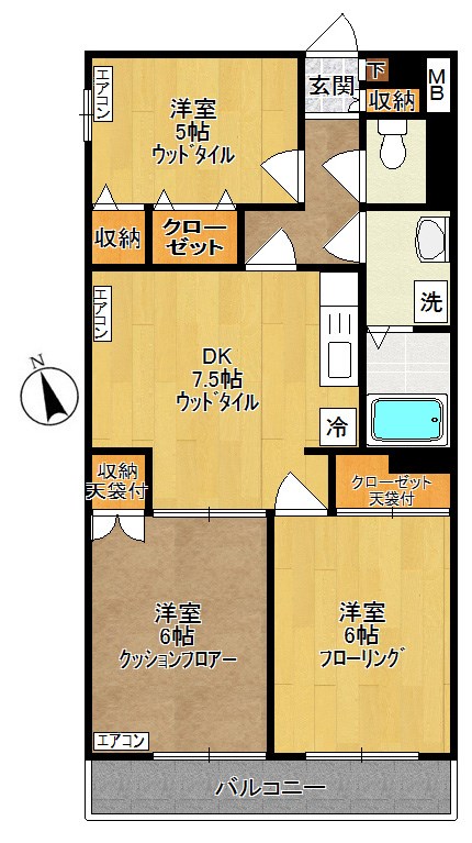 ベルウッド 302号室 間取り