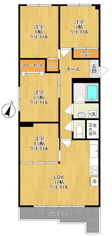 モンテフレンテ 108号室 間取り