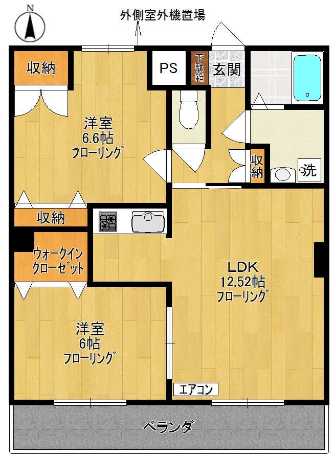 アーバンシャトル   602号室 間取り