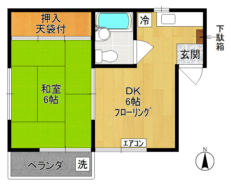 コーポハラダ 201号室 間取り