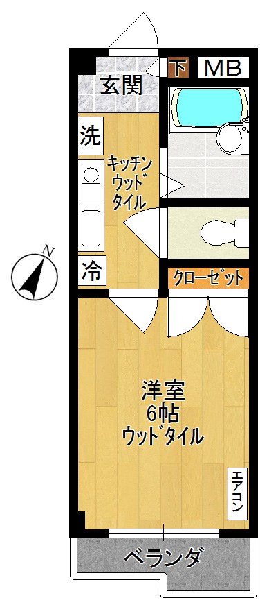 エスカレントⅠ 202号室 間取り