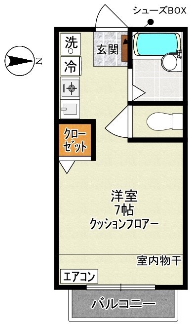 TAMAグリーンパレス  202号室 間取り