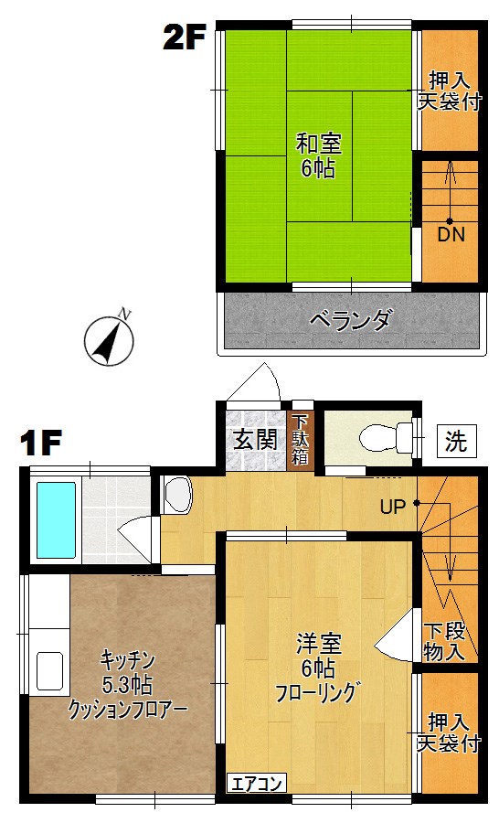 田代梨畑貸家 間取り図