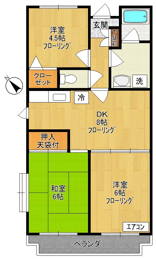 グランデ・サホダ 208号室 間取り