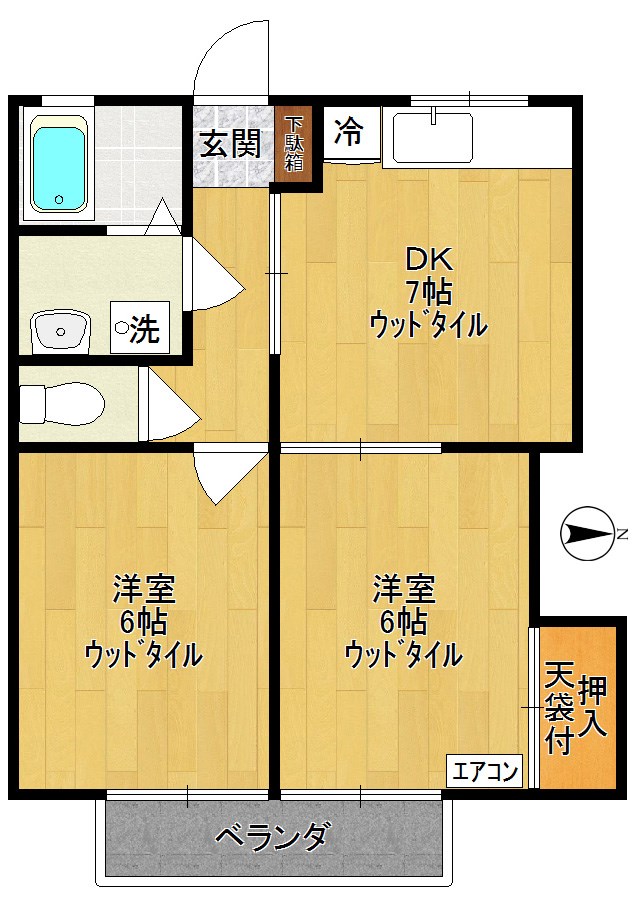 K2コーポ 間取り図