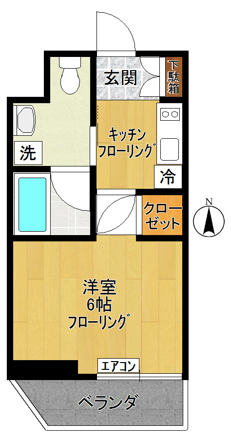 コートレミージュ宿河原 401号室 間取り