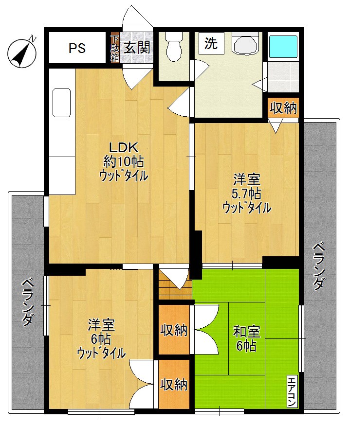 ハーモニウス 401号室 間取り