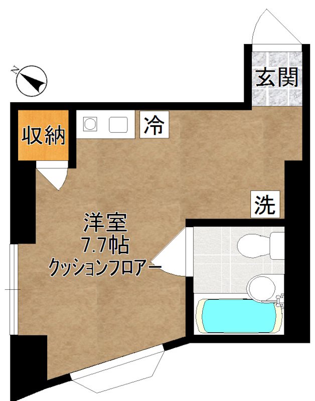 ハイツ石川 202号室 間取り