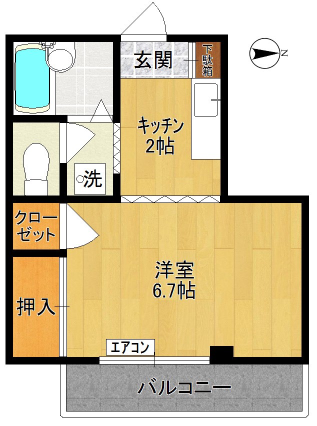 ファミール鈴木 102号室 間取り
