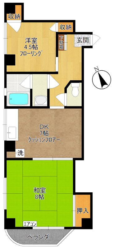 UNOマンション 202号室 間取り