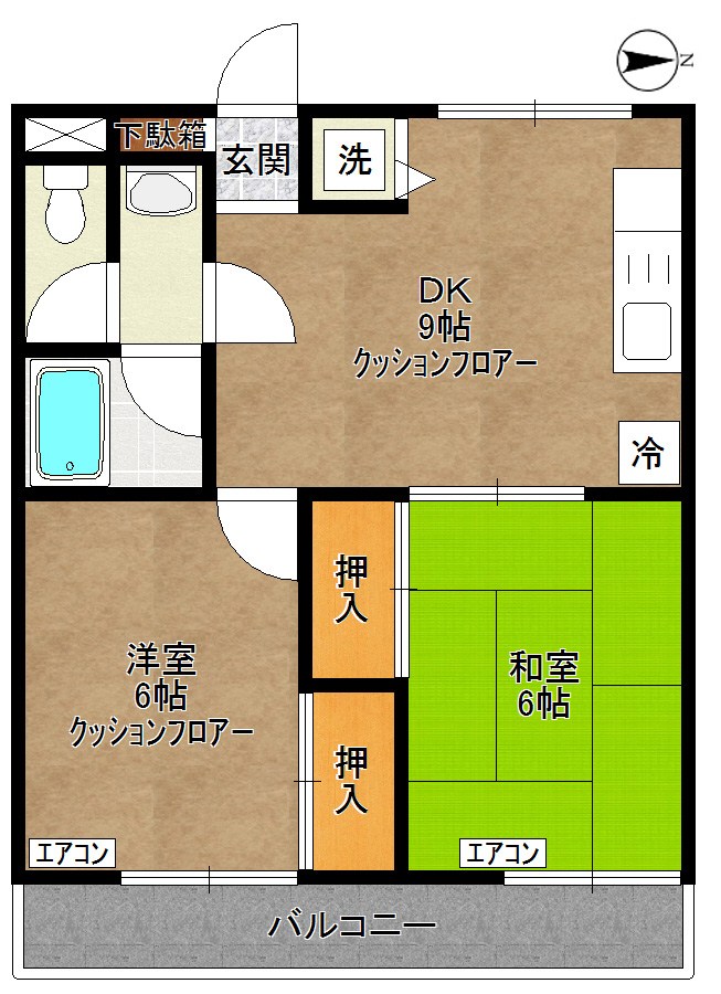 マンションエナジー 402号室 間取り