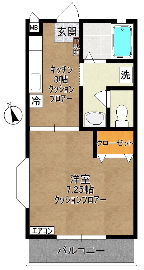 サンモール  103号室 間取り