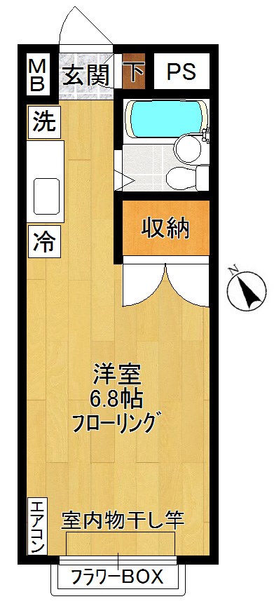 サンワードヨシザワ 101号室 間取り