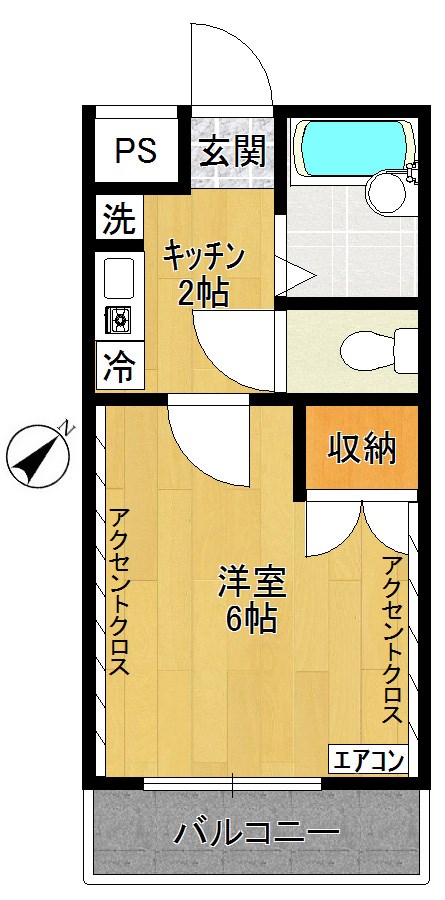 グレースハイム2　  303号室 間取り