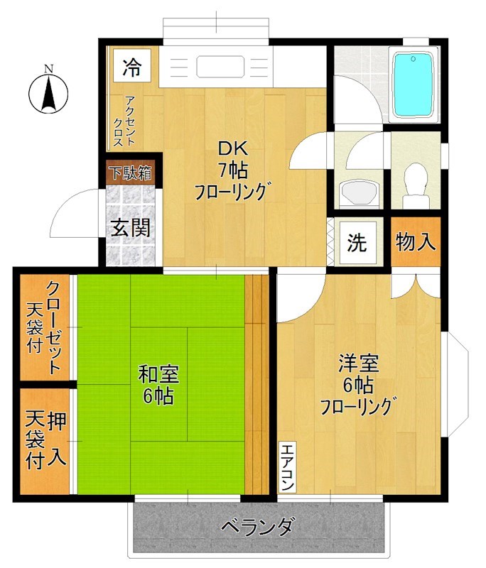 メゾンプラティークD棟 間取り図